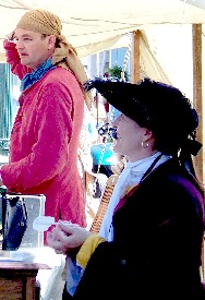 Looking down the row