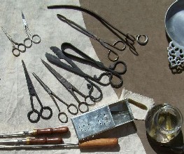 New scissors and leeches