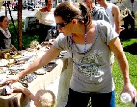 Baby taking a business card