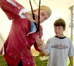 Nipping of a boy's fingertip