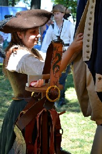 Trish preparing the booth