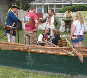 Paramedics helping out in the boat