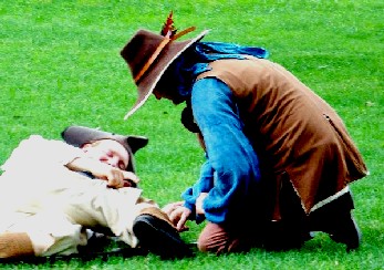 Michael showing where it hurts