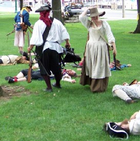 Defenders looting pirates