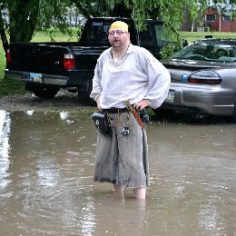 Dan Standing in a Puddle