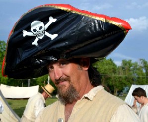 Shannon Wearing His Giant Hat