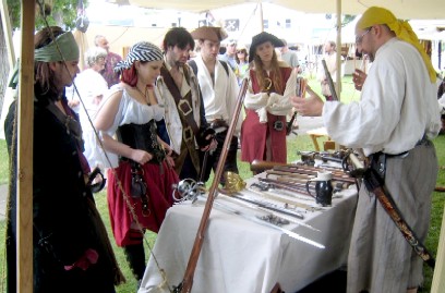 Dan Explains Weapons to the Jack Sparrow Crew