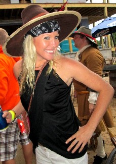 Girl in Patrick Hand Hat