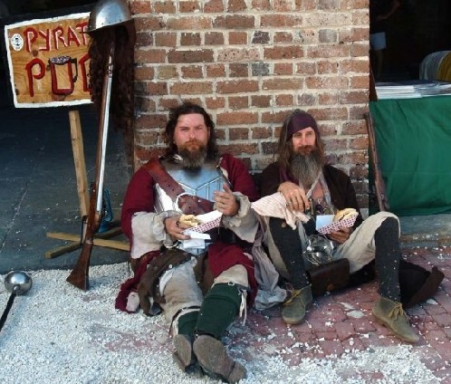 M.A. d'Dogge & Billy in front of the Tavern