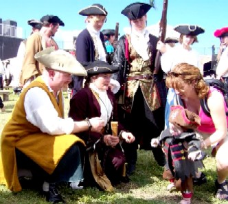 Archangels on the ground with a little kid