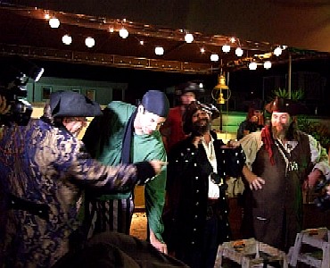 Harry yelling something at Walk the Plank Finalists