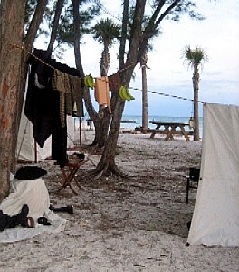 Clothesline on Tents