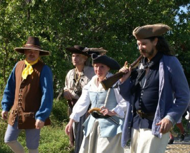 The Mercury crew in the flag parade