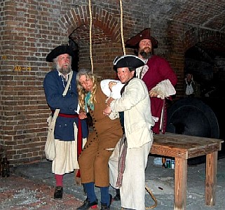 Mark Gist & Edward string up the captain