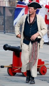 Edward walks away from the cannon