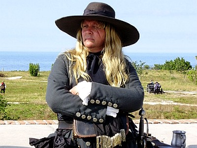 Captain Sterling looking stern