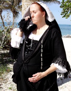 Pregnant Lilly crying