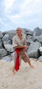 Stynky Tudor on the beach