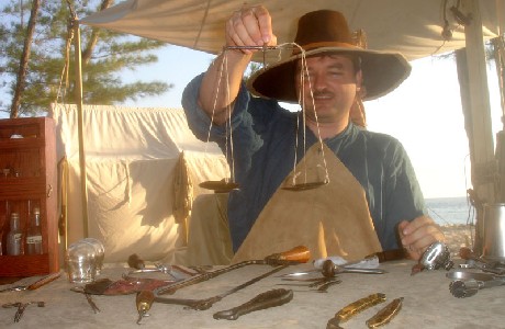 Mission with his refurbished scale