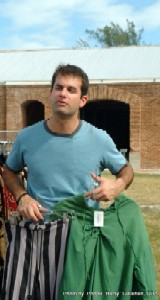 The prat comparing clothes