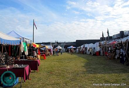 Vendors row in the fort