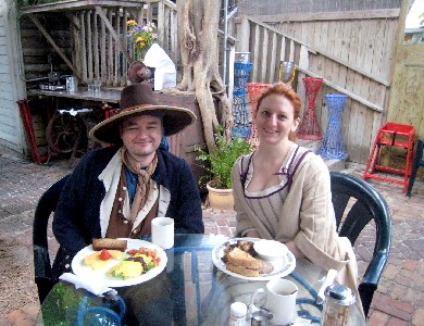 Mission and Jessi breakfast at Blue Moon Cafe