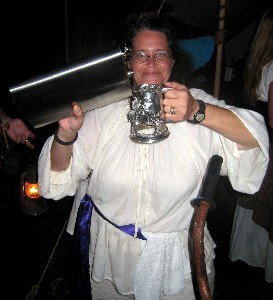 Fayma with Stynky's Giant Flask