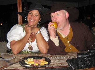 Paula and William eating