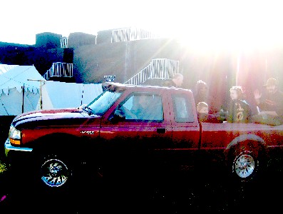 Crew in Sterling's Truck