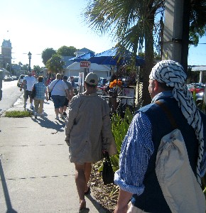 Walking downtown Key West