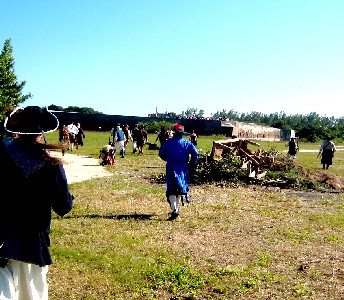 Pirates running to seize high ground