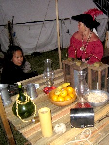 Paula & Sansanee preparing for dinner