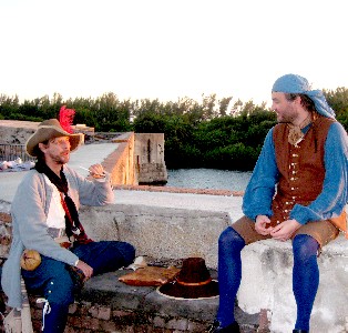 Mission & Patrick Hand on the fort wall