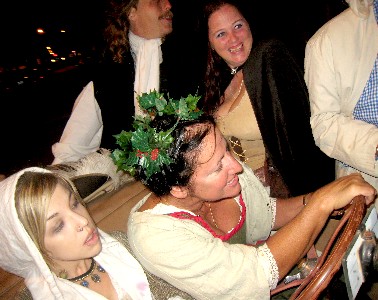 Shay Trying To See Around Riders