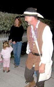 Willie doling out the beads