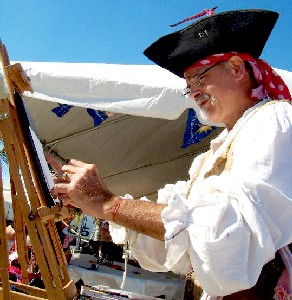 Don Maitz painting the tryal