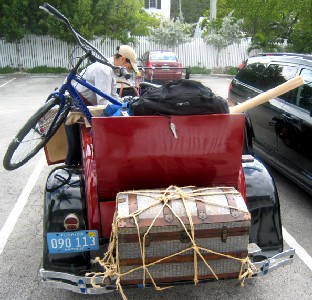 The well-packed Model A rumble seat