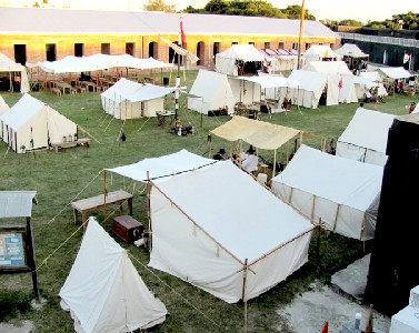 The encampment seen from the wall