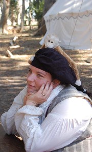 Lob on Melissa's head