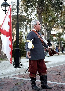 Lost-looking soldier