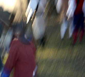 A blurry photo of the battle