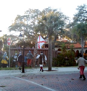 Buccaneers facing the wall