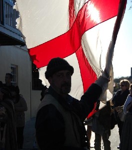 Willie with the buccaneer flag