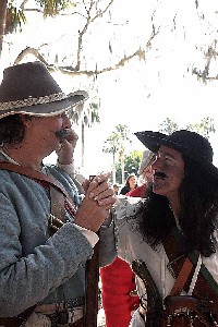 Shay grabbing Patick Hand's mustache