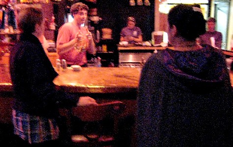 The bartender posing before giving instructions