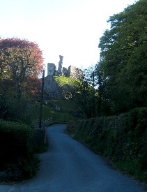 Okehampton Castle in the Evening