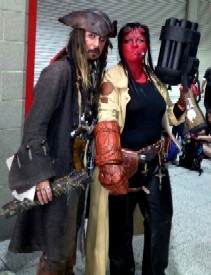 Jules as Hellboy with Capt Jack